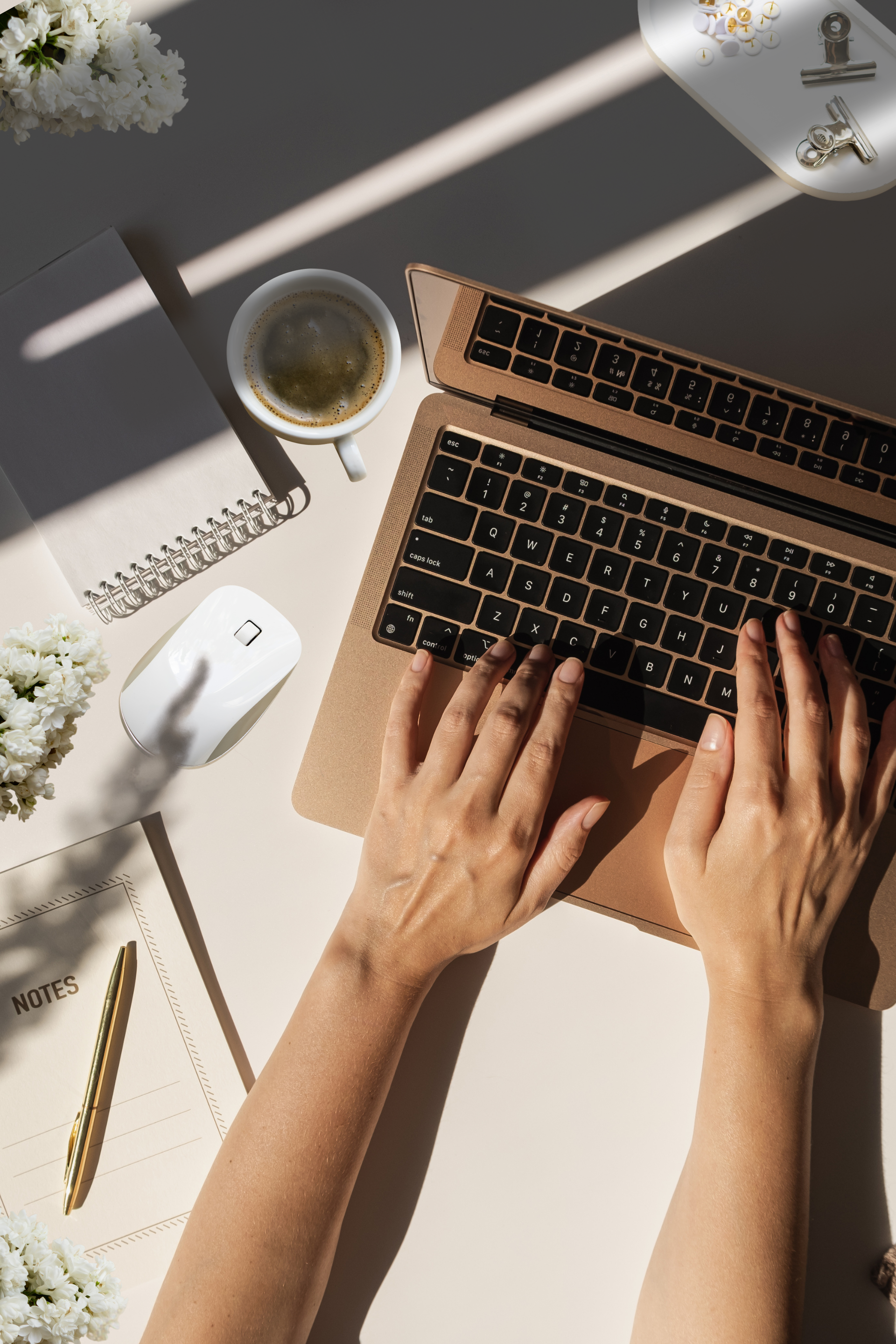 Long website image about page